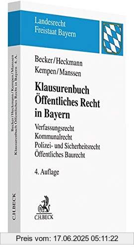 Binding : Taschenbuch, Edition : 4, Label : C.H.Beck, Publisher : C.H.Beck, medium : Taschenbuch, numberOfPages : 234, publicationDate : 2019-08-05, authors : Ulrich Becker, Dirk Heckmann, Bernhard Kempen, Gerrit Manssen, ISBN : 340673121X