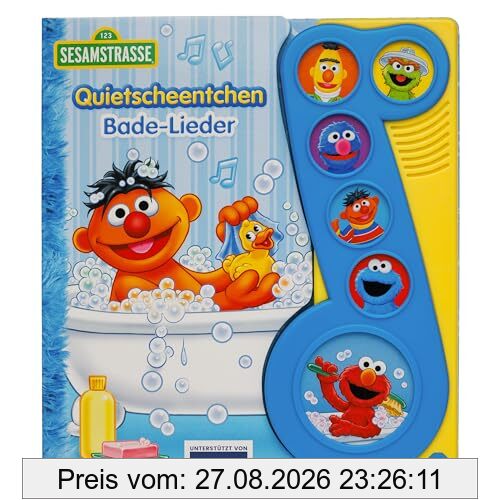 Sesamstraße - Quietscheentchen Bade-Lieder - Liederbuch mit Sound - Pappbilderbuch mit 6 Melodien