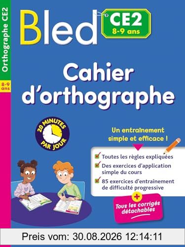 Cahier d'orthographe CE2