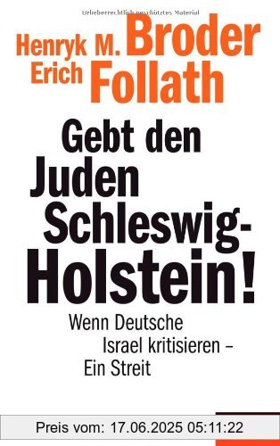 Binding : Gebundene Ausgabe, Edition : 2, Label : Deutsche Verlags-Anstalt, Publisher : Deutsche Verlags-Anstalt, medium : Gebundene Ausgabe, numberOfPages : 176, publicationDate : 2010-03-22, authors : Broder, Henryk M., Erich Follath, languages : german, ISBN : 3421044821