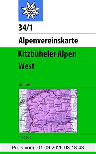 Kitzbüheler Alpen, West: Skitouren (Alpenvereinskarten)