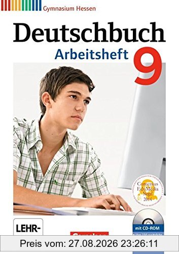 Deutschbuch Gymnasium - Hessen G8/G9: 9. Schuljahr - Arbeitsheft mit Lösungen und Übungs-CD-ROM