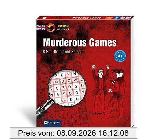 Murderous Games (A1): 8 Mini-Krimis mit Rätseln (Compact Lernkrimi Rätselblock)