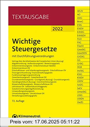 Brand : NWB Verlag, Binding : Taschenbuch, Edition : Inklusive Gesetze-App., Label : NWB Verlag, Publisher : NWB Verlag, medium : Taschenbuch, numberOfPages : 1453, publicationDate : 2022-08-25, ISBN : 3482684529