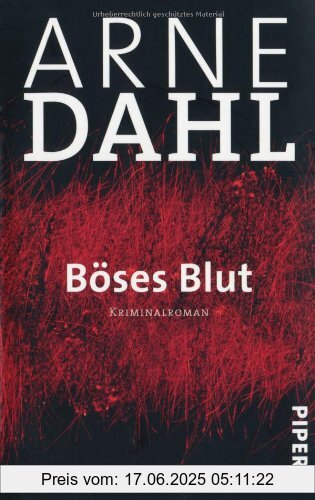 Binding : Taschenbuch, Edition : 10, Label : Piper Taschenbuch, Publisher : Piper Taschenbuch, medium : Taschenbuch, numberOfPages : 384, publicationDate : 2004-12-01, authors : Arne Dahl, translators : Wolfgang Butt, languages : german, ISBN : 3492242855