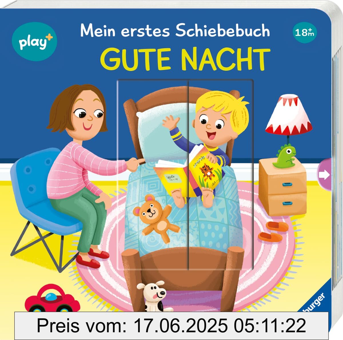 Brand : Ravensburger, Binding : board_book, Edition : 1, Label : Ravensburger Play+ Mein erstes Schiebebuch : Gute Nacht, Baby-Buch ab 18 Monate, medium : board_book, numberOfPages : 12, publicationDate : 2024-09-20, languages : german, ISBN : 3473456276