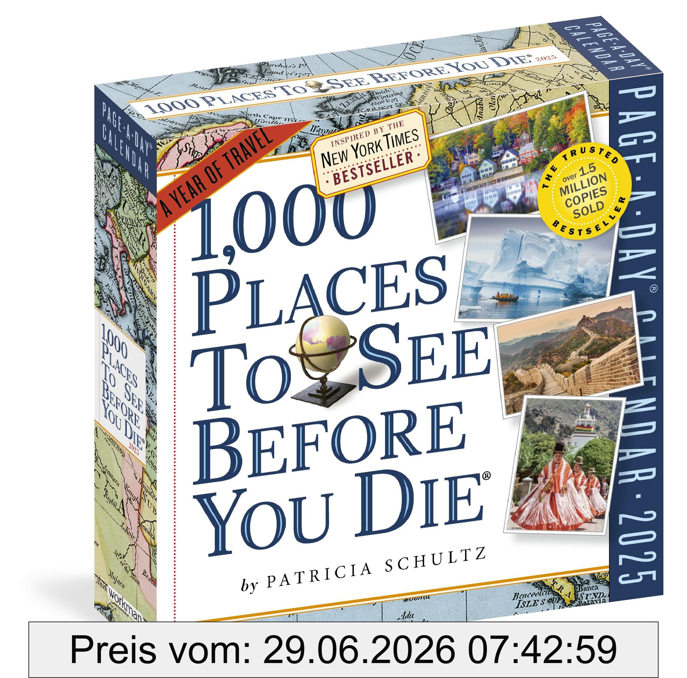Patricia Schultz 1, 000 Places To See Before You Die Page-A-Day® Calendar 2025, A Year Of Travel