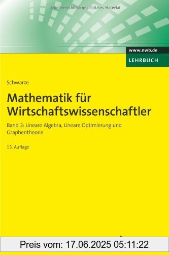 Binding : Broschiert, Edition : 13., vollständig überarbeitete Aufl., Label : Nwb Verlag, Publisher : Nwb Verlag, medium : Broschiert, numberOfPages : 230, publicationDate : 2010-10-21, authors : Jochen Schwarze, languages : german, ISBN : 3482515832