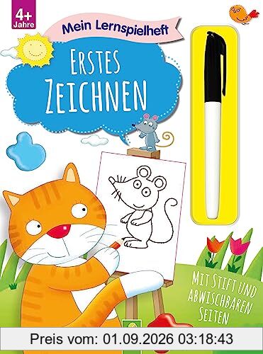Mein Lernspielheft Erstes Zeichnen: Mit Stift und abwischbaren Seiten