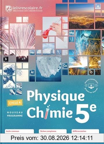 Physique chimie 5e, cycle 4 : nouveau programme