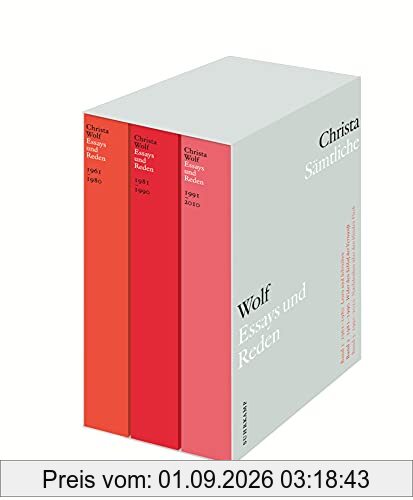 Sämtliche Essays und Reden: Band 1: 1961-1980 Lesen und Schreiben. Band 2: 1981-1990 Wider den Schlaf der Vernunft. Band 3: 1991-2010 Nachdenken über den blinden Fleck. (suhrkamp taschenbuch)