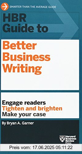 Binding : Taschenbuch, Label : Harvard Business Review Press, Publisher : Harvard Business Review Press, PackageQuantity : 1, medium : Taschenbuch, numberOfPages : 240, publicationDate : 2013-01-15, authors : Garner, Bryan A., languages : english, ISBN : 142218403X