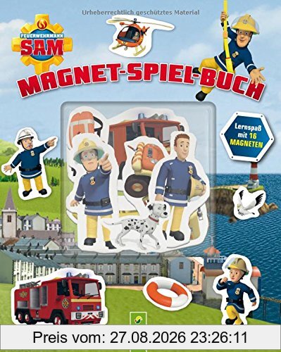Feuerwehrmann Sam Magnet-Spiel-Buch: Lernspaß mit 16 Magneten