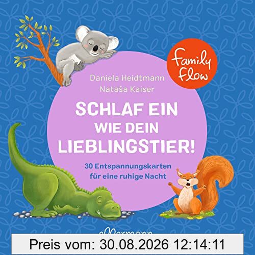 FamilyFlow. Schlaf ein wie dein Lieblingstier: 30 Entspannungskarten für eine ruhige Nacht