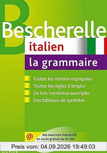 Italien, la grammaire