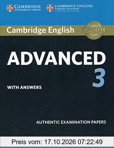 Cambridge English Advanced 3 Student's Book with Answers (CAE Practice Tests)
