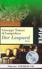 Binding : Taschenbuch, Label : Piper, Publisher : Piper, NumberOfItems : 1, medium : Taschenbuch, numberOfPages : 337, publicationDate : 1997-01-01, authors : Giuseppe Tomasi di Lampedusa, ISBN : 3492225071