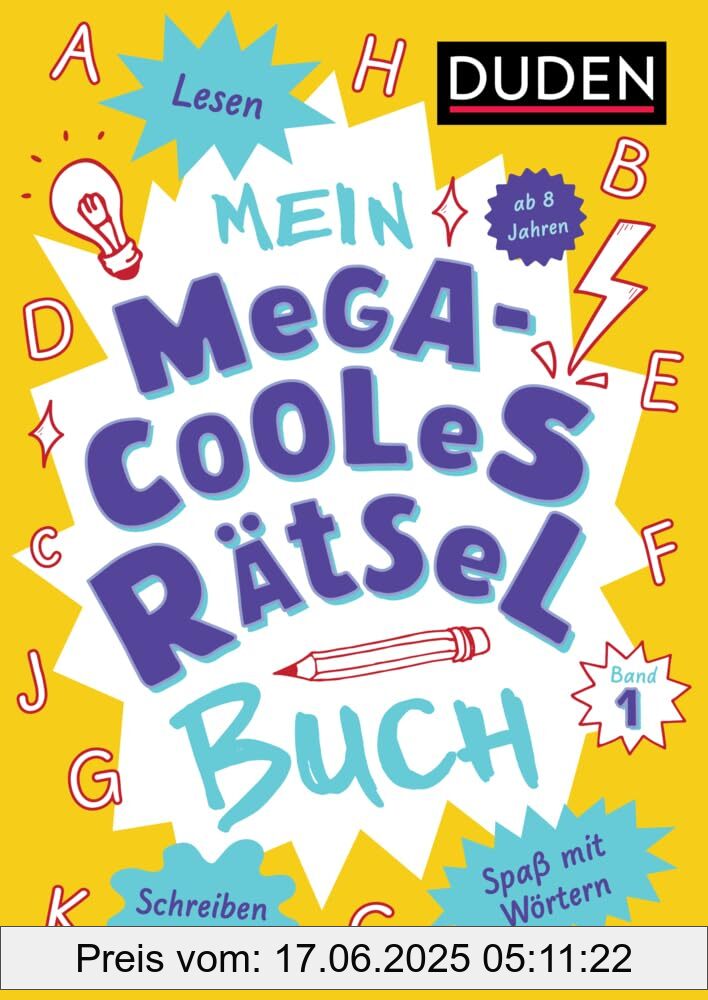 Binding : paperback, Edition : 1, Label : Mein megacooles Rätselbuch - Lesen | Schreiben | Spaß mit Wörtern - ab 8 Jahren - Band 1, medium : paperback, numberOfPages : 128, publicationDate : 2025-03-17, releaseDate : 2025-03-17, languages : german, ISBN : 3411722207