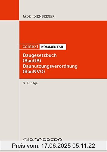 Binding : Gebundene Ausgabe, Edition : 8, Label : Richard Boorberg Verlag, Publisher : Richard Boorberg Verlag, medium : Gebundene Ausgabe, numberOfPages : 1658, publicationDate : 2016-11-17, authors : Henning Jäde, Franz Dirnberger, Jürgen Busse, Gerhard Spieß, Attila Széchényi, languages : german, ISBN : 341505781X