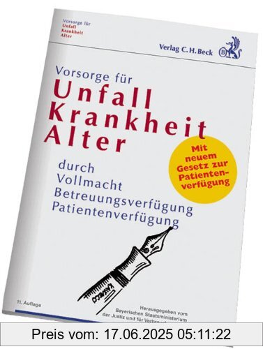 Brand : RNK Vordruckverlag, Binding : Taschenbuch, Edition : 11, Label : C.H.Beck, Publisher : C.H.Beck, Feature : Wenn mehrere Artikel auf der Abbildung angezeigt werden, gehört nur einer dieser Artikel zum Lieferumfang. Bitte kontaktieren Sie uns im Zweifelfall.Eine Modell- oder Farbauswahl ist leider nicht möglich., medium : Taschenbuch, numberOfPages : 56, publicationDate : 2009-09-24, publishers : Bayerischen Staatsministerium der Justiz und für Verbraucherschutz, languages : german, ISBN : 3406595111