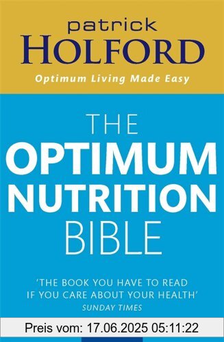 Binding : Taschenbuch, Label : Piatkus, Publisher : Piatkus, NumberOfItems : 1, medium : Taschenbuch, numberOfPages : 576, publicationDate : 2004-11-04, authors : Patrick Holford, languages : english, ISBN : 0749925523