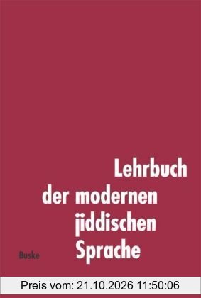 Lehrbuch der modernen jiddischen Sprache, Lehrbuch