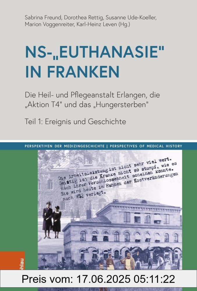 Brand : Böhlau Verlag Köln, Binding : hardcover, Edition : Erste Ausgabe, Label : NS-„Euthanasie“ in Franken : Die Heil- und Pflegeanstalt Erlangen, die Aktion T4 und das Hungersterben. Teil 1 : Ereignis und Geschichte ... | Perspectives of Medical History), medium : hardcover, numberOfPages : 496, publicationDate : 2024-09-09, releaseDate : 2024-09-09, languages : german, ISBN : 3412529699