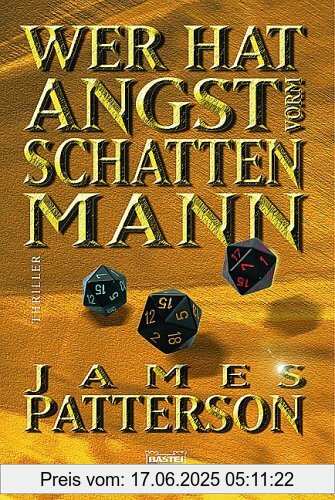Binding : Taschenbuch, Edition : 2, Label : Bastei Lübbe (Bastei Verlag), Publisher : Bastei Lübbe (Bastei Verlag), medium : Taschenbuch, numberOfPages : 399, publicationDate : 2003-08-20, authors : James Patterson, translators : Edda Petri, languages : german, ISBN : 3404149424