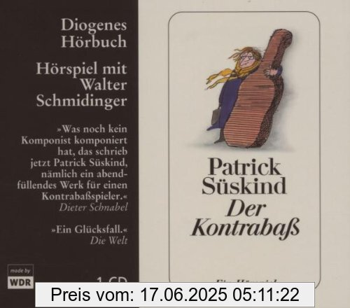 Brand : SCHMIDINGER, WALTER, Binding : Audio CD, Edition : 1., Aufl., Label : Diogenes, Publisher : Diogenes, Format : Audiobook, medium : Audio CD, publicationDate : 2007-09-01, authors : Patrick Süskind, languages : german, ISBN : 3257801718