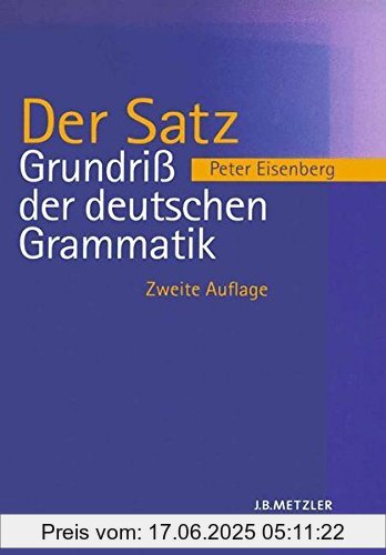 Binding : Gebundene Ausgabe, Edition : 2., überarb. u. aktualis., Label : J.B. Metzler, Part of Springer Nature - Springer-Verlag GmbH, Publisher : J.B. Metzler, Part of Springer Nature - Springer-Verlag GmbH, medium : Gebundene Ausgabe, numberOfPages : 576, publicationDate : 2004-06-14, authors : Peter Eisenberg, ISBN : 3476018881