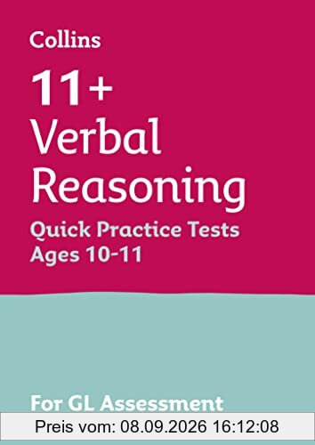Letts 11+ Success - 11+ Verbal Reasoning Quick Practice Tests Age 10-11 for the Gl Assessment Tests: For the 2024 Gl Assessment Tests