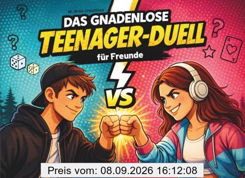 Das gnadenlose Duell-Buch für Teenager - 1 gegen 1 Spiele für Teenies: Perfekt als Teenager Mädchen Geschenke & Teenager Jungen Geschenk | Das Beschäftigungsbuch (Duell und Challenge Premium Bücher)