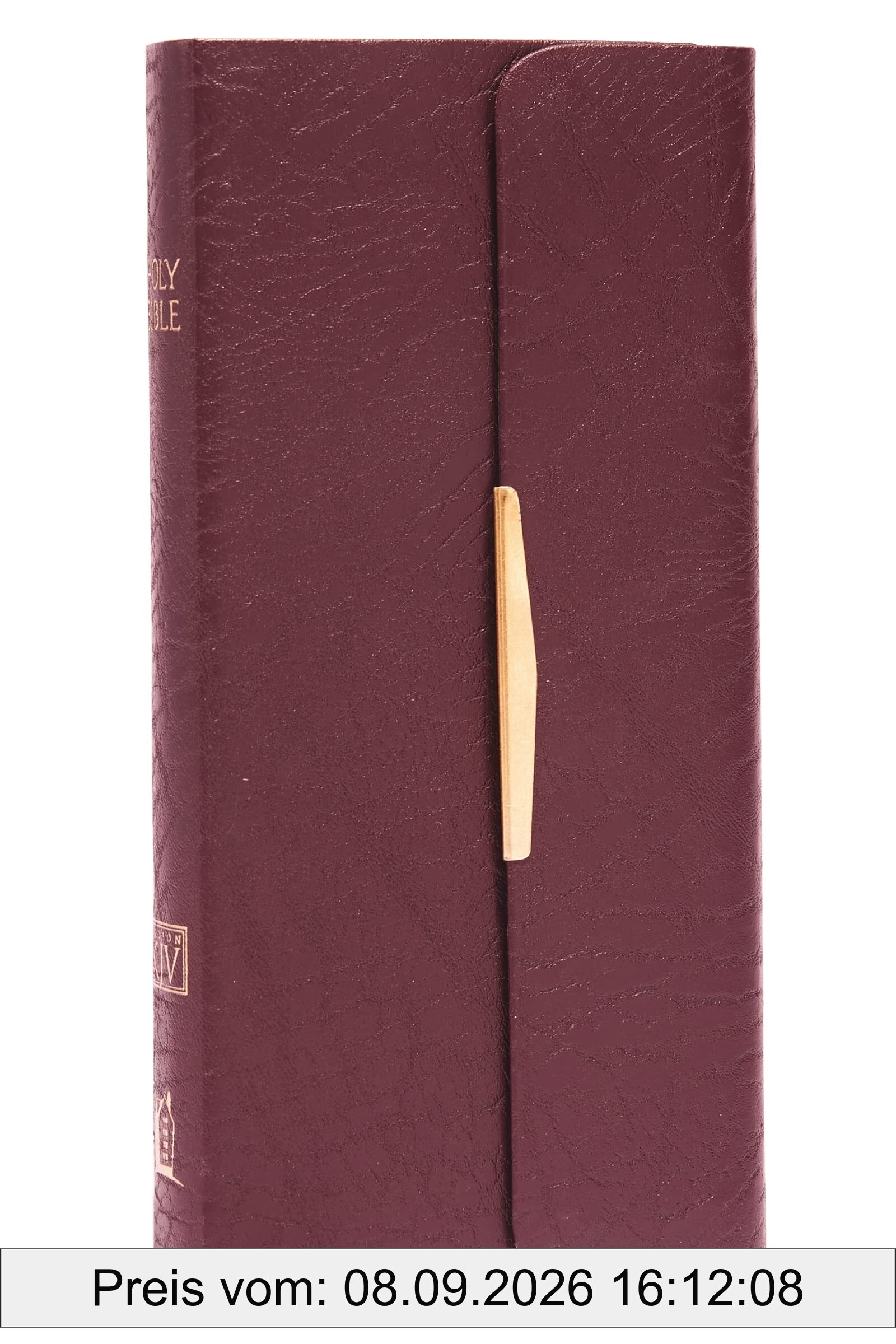KJV Compact Checkbook Bible, Burgundy Bonded Leather, Red Letter: King James Version, Holy Bible: Holy Bible, King James Version