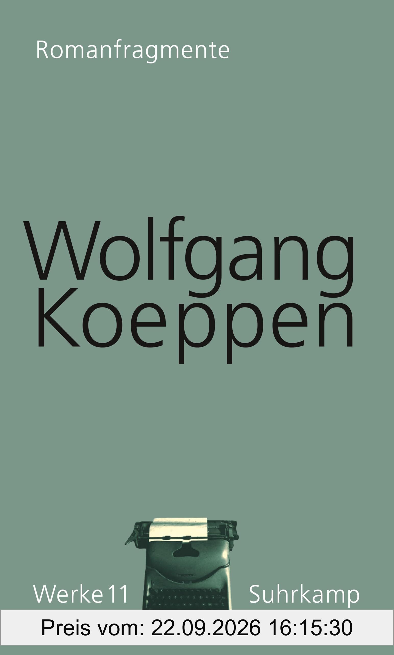 Werke in 16 Bänden: Band 11: Romanfragmente