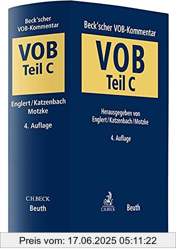 Brand : Beck C. H., Binding : Gebundene Ausgabe, Edition : 4, Label : C.H.Beck, Publisher : C.H.Beck, medium : Gebundene Ausgabe, numberOfPages : 2900, publicationDate : 2021-05-23, publishers : Klaus Englert, CBTR Centrum für Deutsches und Internationales Baugrund- und Tiefbaurecht e.V., Gerd Motzke, Rolf Katzenbach, DIN Deutsches Institut für Normung e. V., ISBN : 3406713394