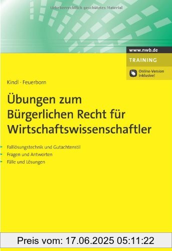 Binding : Broschiert, Edition : 1.Aufl., Online-Version inklusive., Label : NWB Verlag, Publisher : NWB Verlag, medium : Broschiert, numberOfPages : 237, publicationDate : 2012-06-19, authors : Johann Kindl, Andreas Feuerborn, languages : german, ISBN : 3482639418