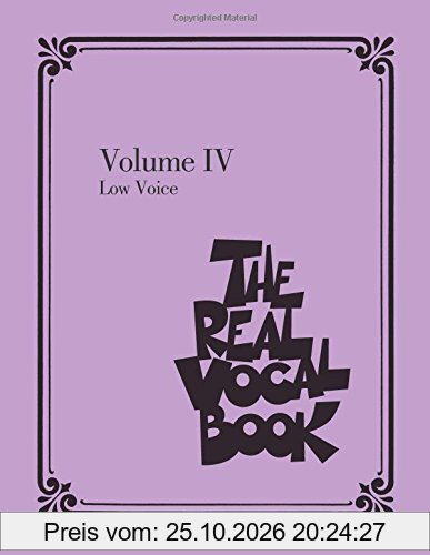 The Real Vocal Book - Volume IV: Low Voice