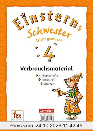 Einsterns Schwester 4. Schuljahr. Sprache und Lesen - Leicht gemacht: Themenhefte 1-4 und Projektheft mit Schuber. Verbrauchsmaterial