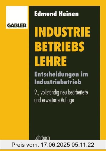 Binding : Gebundene Ausgabe, Edition : 9Aufl. 1991, Label : Gabler Verlag, Publisher : Gabler Verlag, PackageQuantity : 1, medium : Gebundene Ausgabe, numberOfPages : 1640, publicationDate : 1991-01-01, publishers : Edmund Heinen, languages : german, ISBN : 3409331522