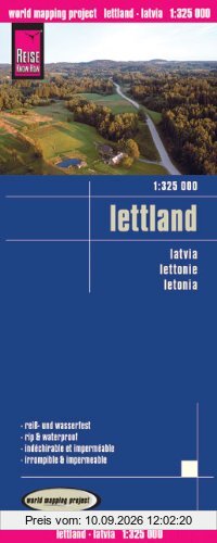 Reise Know-How Landkarte Lettland (1:325.000): world mapping project