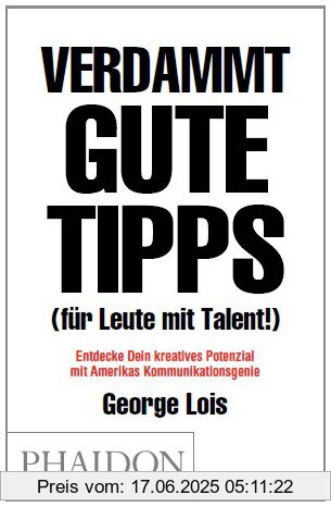 Binding : Broschiert, Edition : 1., Auflage, Label : Phaidon, Berlin, Publisher : Phaidon, Berlin, medium : Broschiert, numberOfPages : 192, publicationDate : 2012-06-01, authors : George Lois, languages : german, ISBN : 0714864781