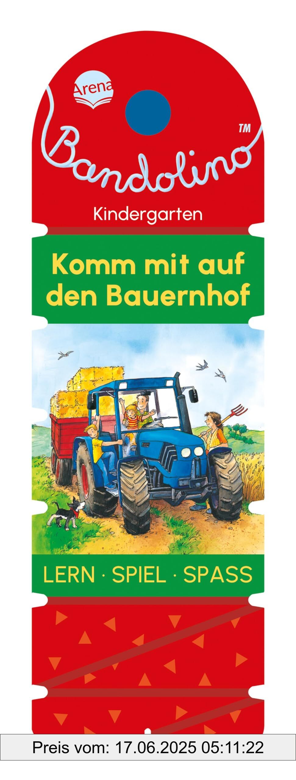 Brand : Arena, Binding : paperback, Label : Bandolino. Komm mit auf den Bauernhof : Lernspiel mit Lösungskontrolle für Kinder ab 4 Jahren, medium : paperback, numberOfPages : 32, publicationDate : 2024-06-14, languages : german, ISBN : 3401721275