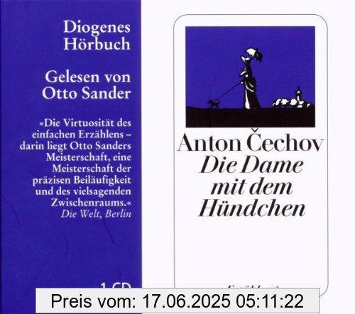 Binding : Audio CD, Edition : 1, Label : Diogenes, Publisher : Diogenes, Format : Audiobook, medium : Audio CD, publicationDate : 2009-10-27, runningTime : 50 minutes, authors : Anton Cechov, translators : Peter Urban, languages : german, ISBN : 3257802722