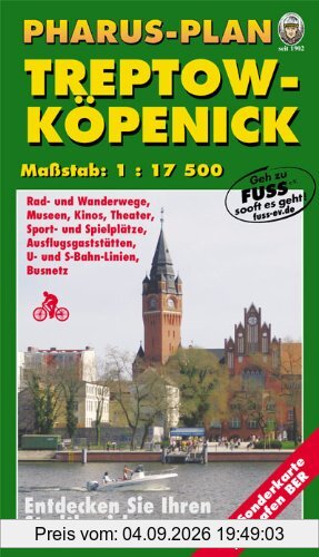 Pharus-Plan Treptow-Köpenick: Maßstab: 1:17500