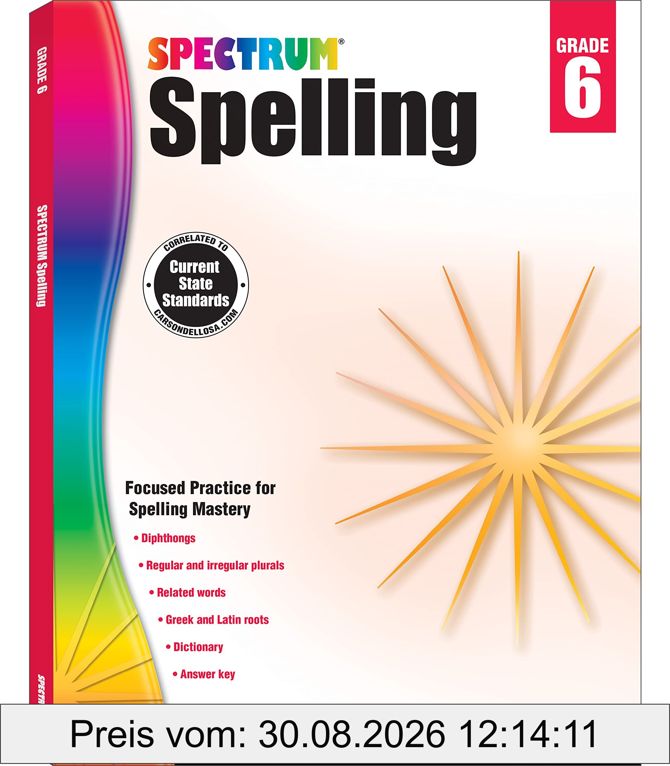 Spectrum Spelling, Grade 6: Volume 33