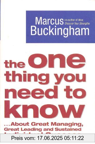 Binding : Taschenbuch, Edition : New edition, Label : Simon & Schuster UK, Publisher : Simon & Schuster UK, NumberOfItems : 1, medium : Taschenbuch, numberOfPages : 304, publicationDate : 2006-10-02, authors : Marcus Buckingham, languages : english, ISBN : 1416502963