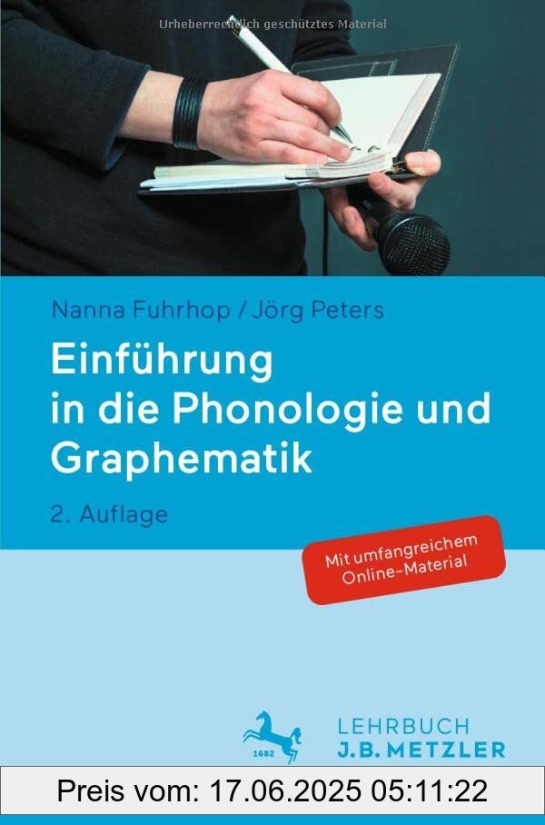 Binding : Taschenbuch, Edition : 2., aktualisierte und erweiterte Aufl. 2023, Label : J.B. Metzler, Publisher : J.B. Metzler, medium : Taschenbuch, numberOfPages : 325, publicationDate : 2023-05-09, authors : Nanna Fuhrhop, Jörg Peters, ISBN : 3476059391
