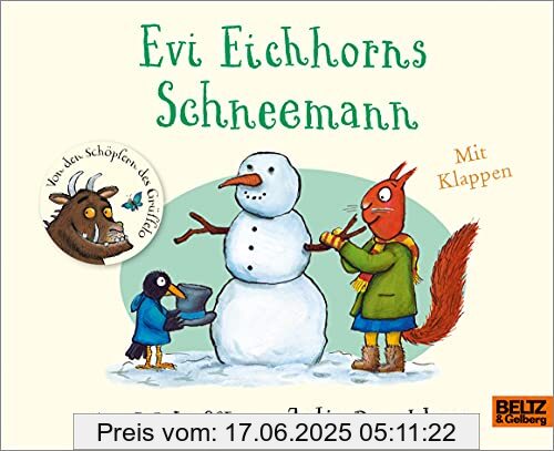 Binding : Pappbilderbuch, Edition : Deutsche Erstausgabe, Label : Beltz & Gelberg, Publisher : Beltz & Gelberg, medium : Sonstige Einbände, numberOfPages : 12, publicationDate : 2021-11-08, releaseDate : 2021-11-08, authors : Axel Scheffler, Julia Donaldson, translators : Anu Pyykönen-Stohner, ISBN : 3407756127