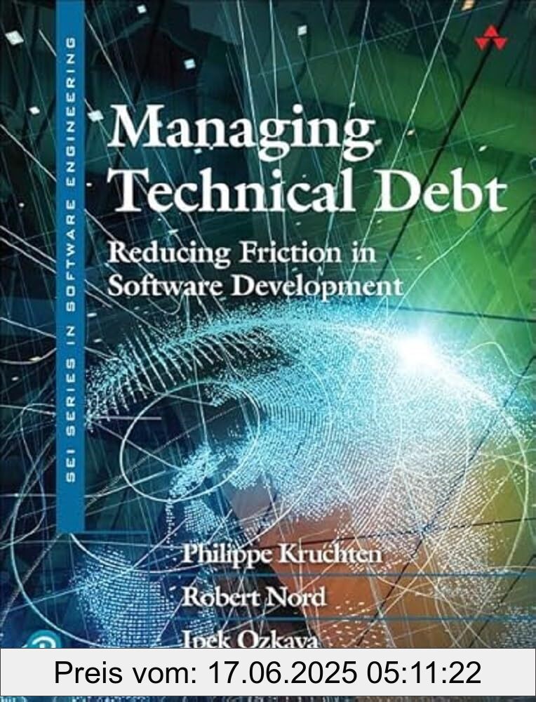 Brand : Addison Wesley, Binding : paperback, Label : Managing Technical Debt : Reducing Friction in Software Development (Sei Series in Software Engineering), medium : paperback, numberOfPages : 272, publicationDate : 2019-06-13, releaseDate : 2019-06-13, languages : english, ISBN : 013564593X