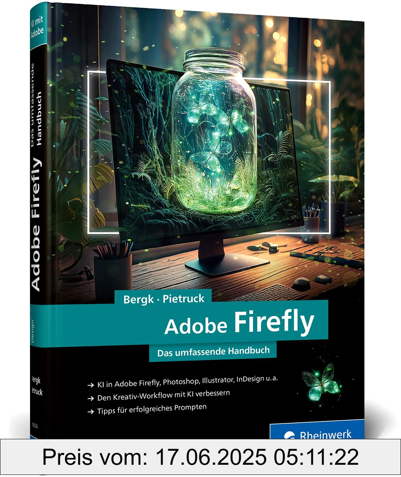 Binding : hardcover, Edition : 1, Label : Adobe Firefly : Das umfassende Handbuch. Adobes KI verstehen und im Designalltag einsetzen, medium : hardcover, numberOfPages : 368, publicationDate : 2025-01-07, releaseDate : 2025-01-07, languages : german, ISBN : 3367102741